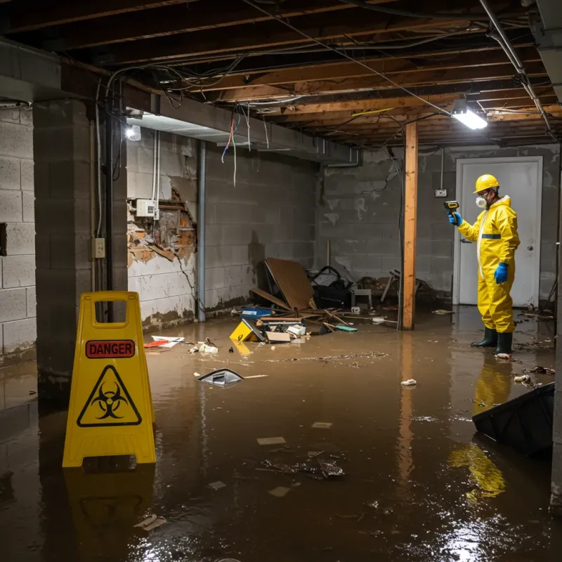 Flooded Basement Electrical Hazard in Byrnes Mill, MO Property