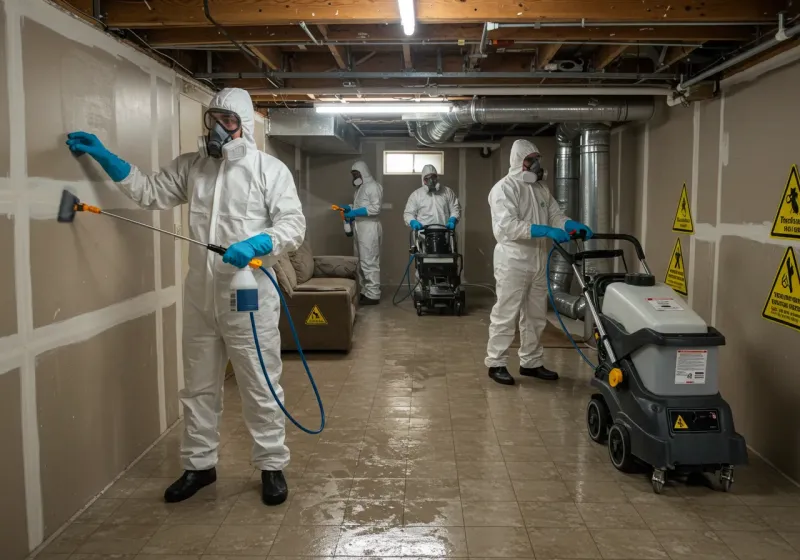 Basement Moisture Removal and Structural Drying process in Byrnes Mill, MO